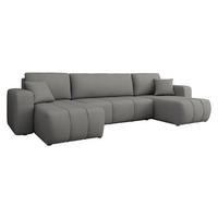 CANAPEA ÎN FORMĂ DE U Furyn U - gri închis/negru, material plastic/material textil (312/82/145cm) - MIRJAN24