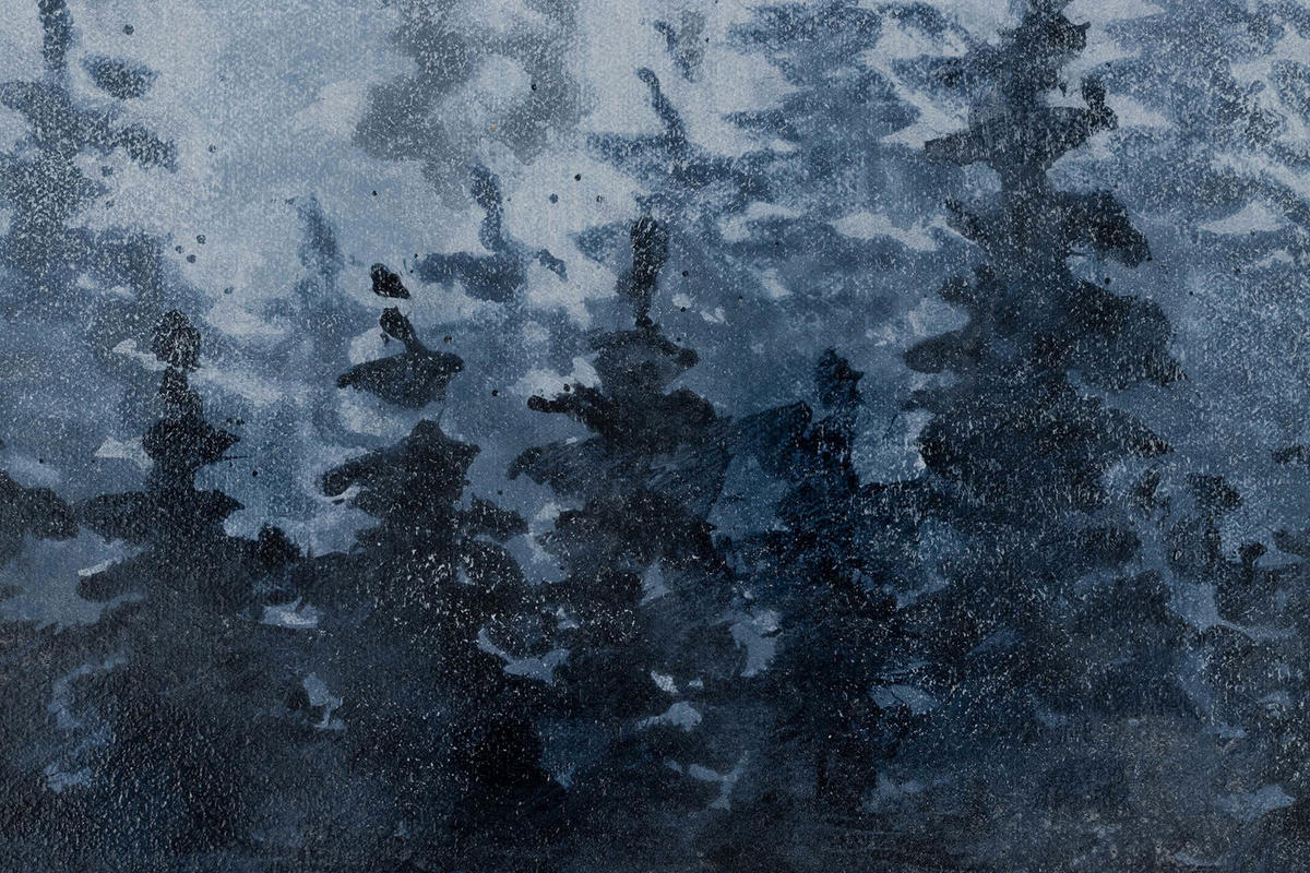 ACRYLBILD HANDGEMALT 100/75 cm - Blau/Weiß, Holz/Textil (2/75cm) - KUNSTLOFT