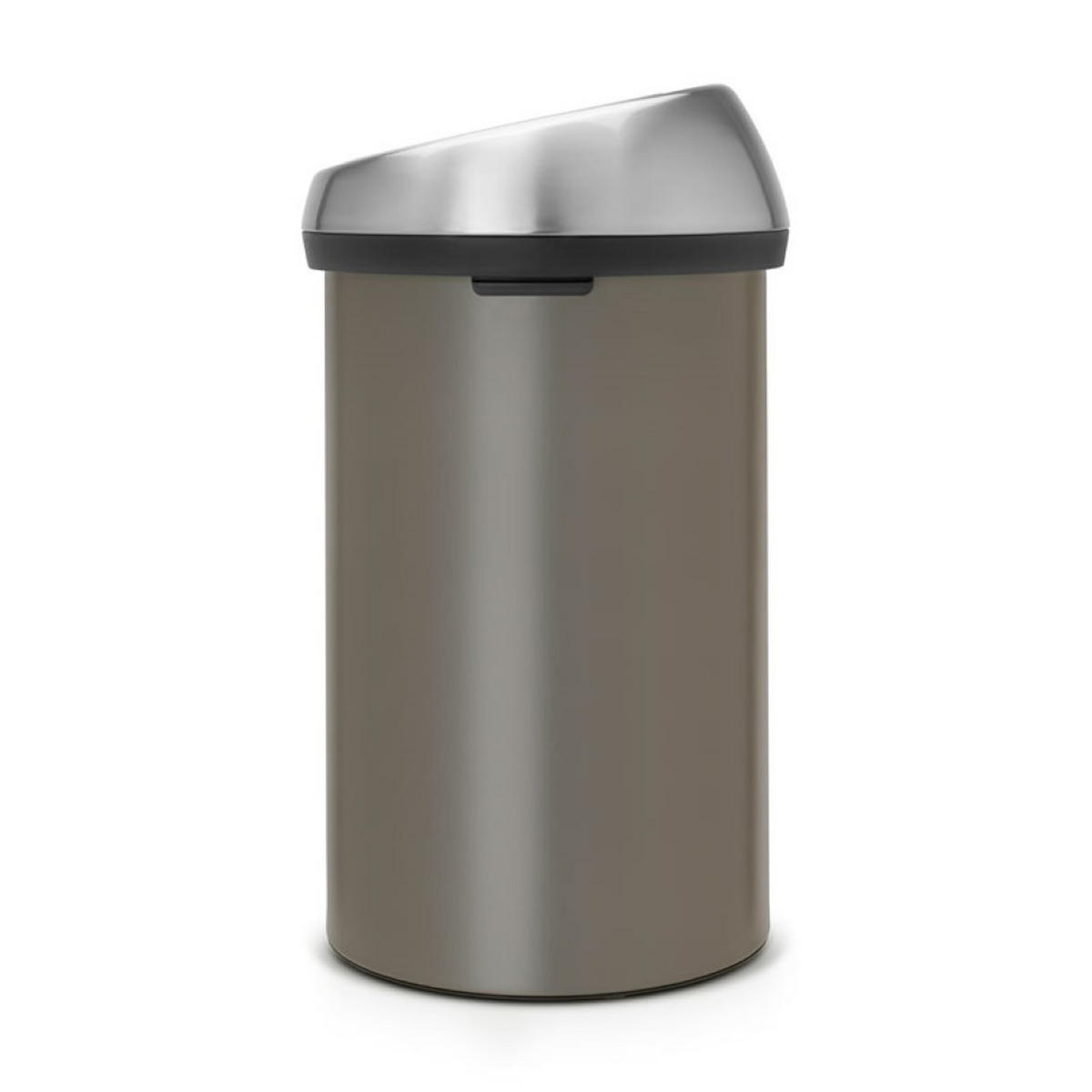 MÜLLEIMER Mit Soft Touch Öffnung 60 Liter 71 x 40 x 40 cm Metall Platin - Grau, Metall (40/71/40cm) - PROREGAL