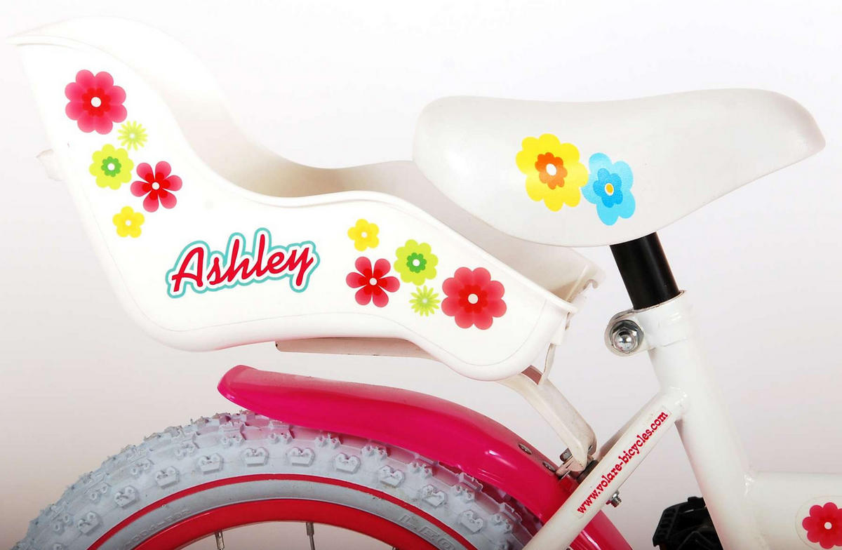 KINDERFAHRRAD Ashley - Mädchen - 14 Zoll - Rücktritt + Handbremse - Weiß - Weiß, Metall (54cm) - TPFSports