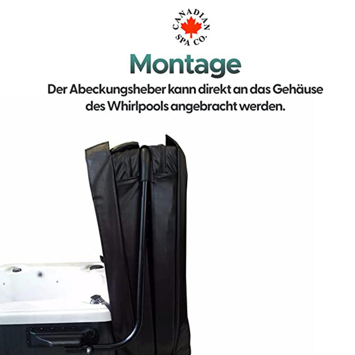 WHIRLPOOL ABDECKHILFE Abdeckhilfe randbefest, - Braun, Metall (240/60/30cm) - Canadian Spa Company