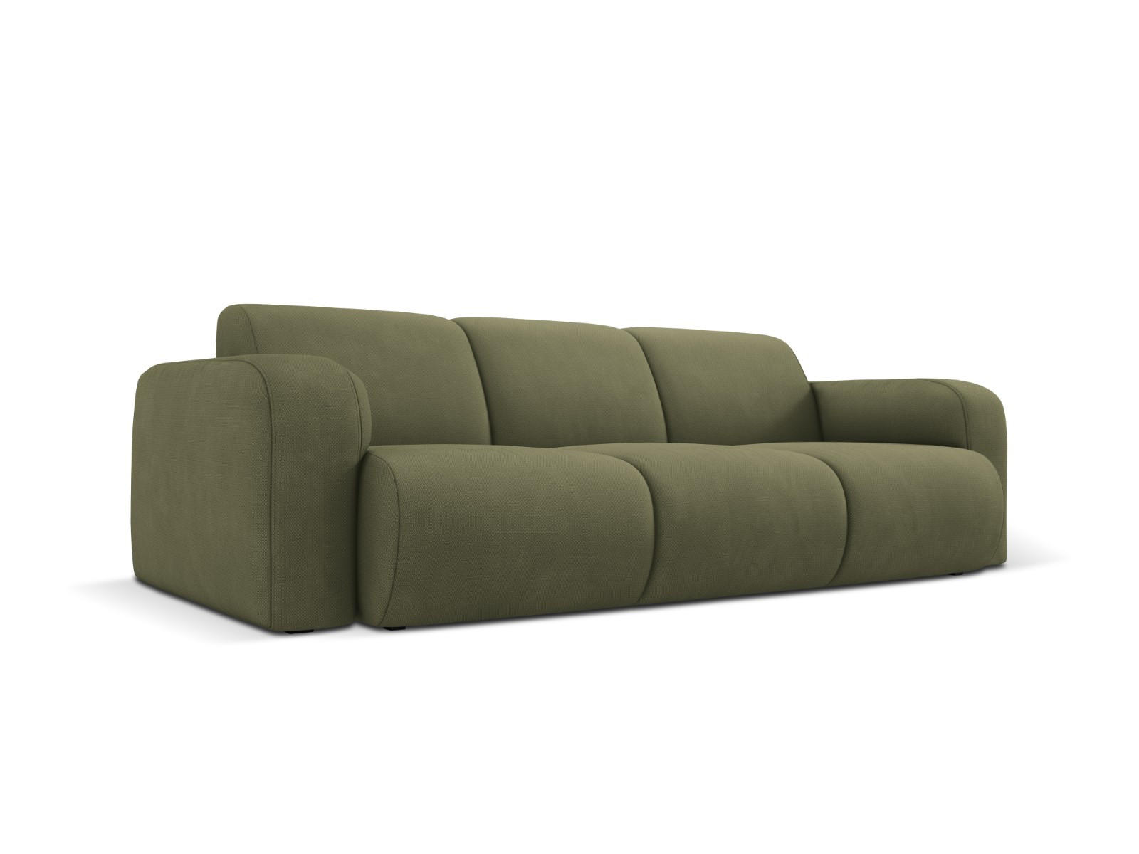 SOFA Molino aus strukturiertem Stoff hellgrün 3 Sitzplätze - Hellgrün, Textil (95/72/235cm) - Micadoni