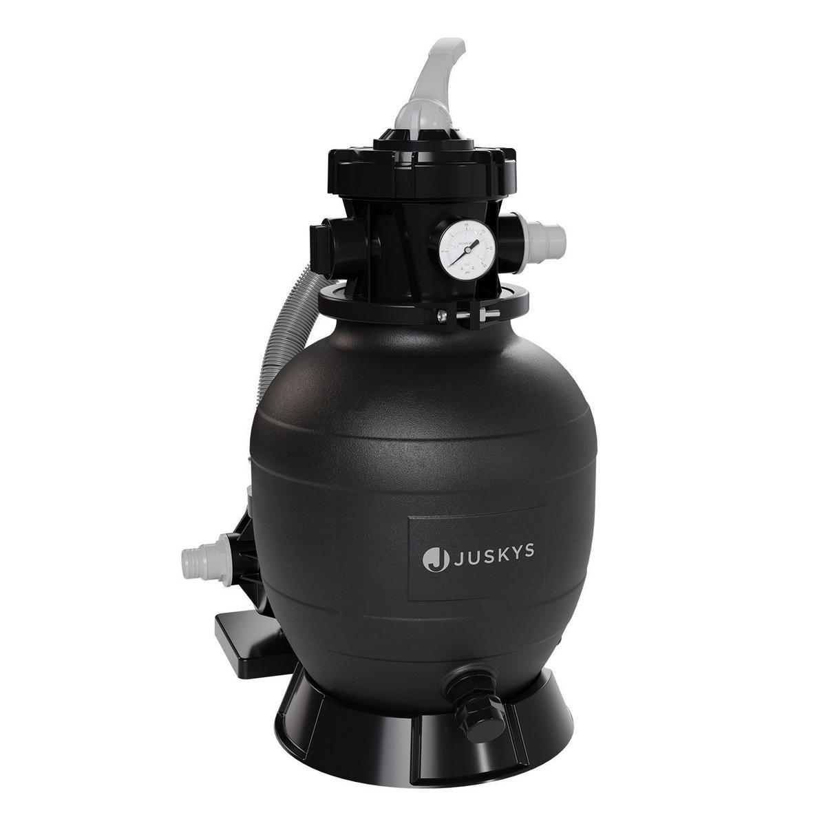 SANDFILTERANLAGE schwarz 400W - Schwarz, Kunststoff (39/48/56cm) - Juskys