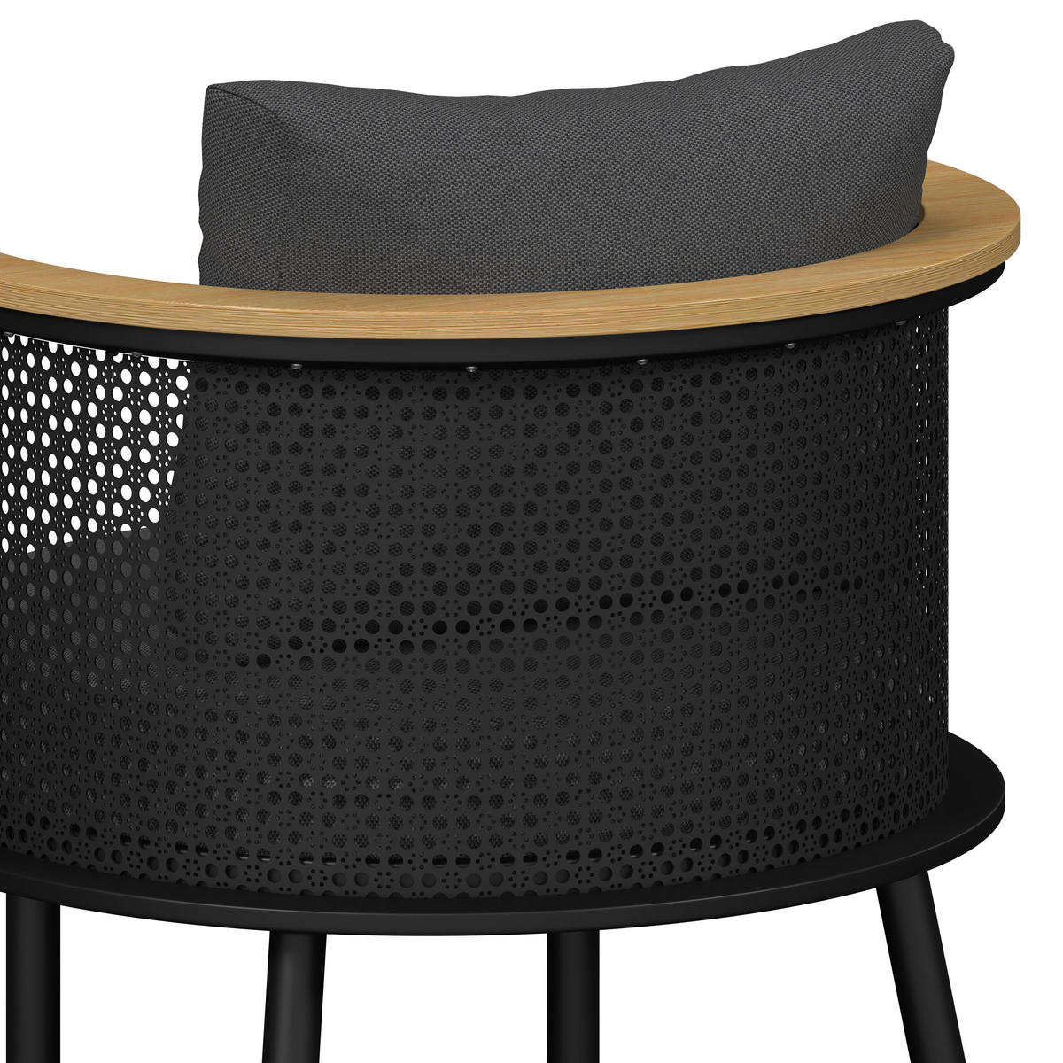 DINING-LOUNGESET Lissa Dunkelg Outdoorstoff/Metall/Polywood - Dunkelgrau, Metall - Bessagi Garden