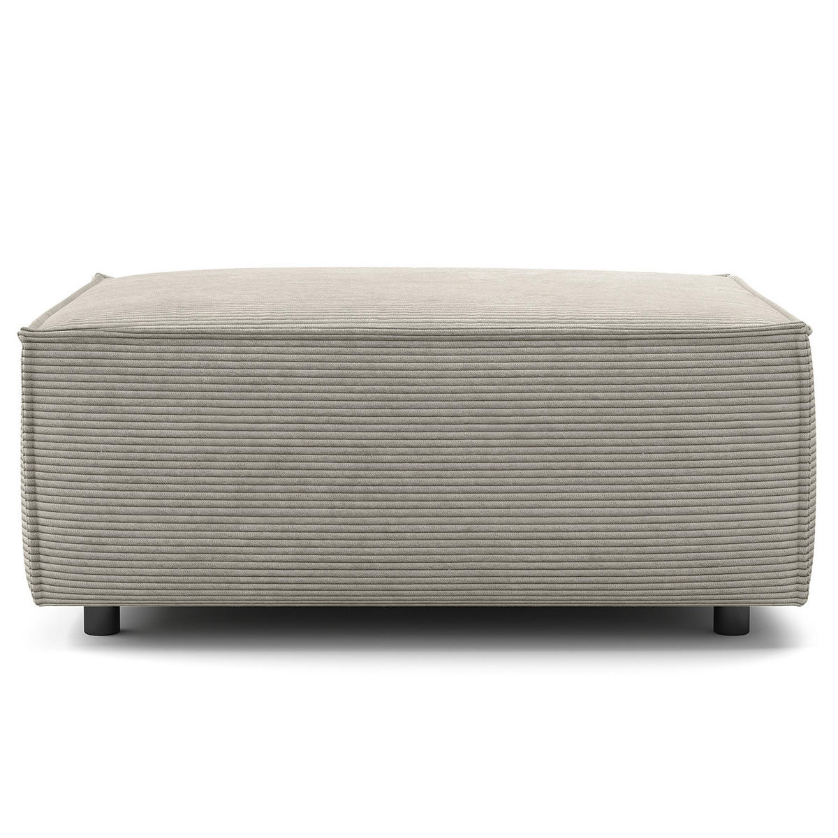 POLSTERHOCKER rechteckig - Graubraun/Schwarz, Kunststoff/Textil (97/40/79cm) - home24