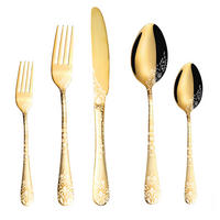 BESTECKSET 20-teilig Edelstahl - Goldfarben, Metall - Kaket