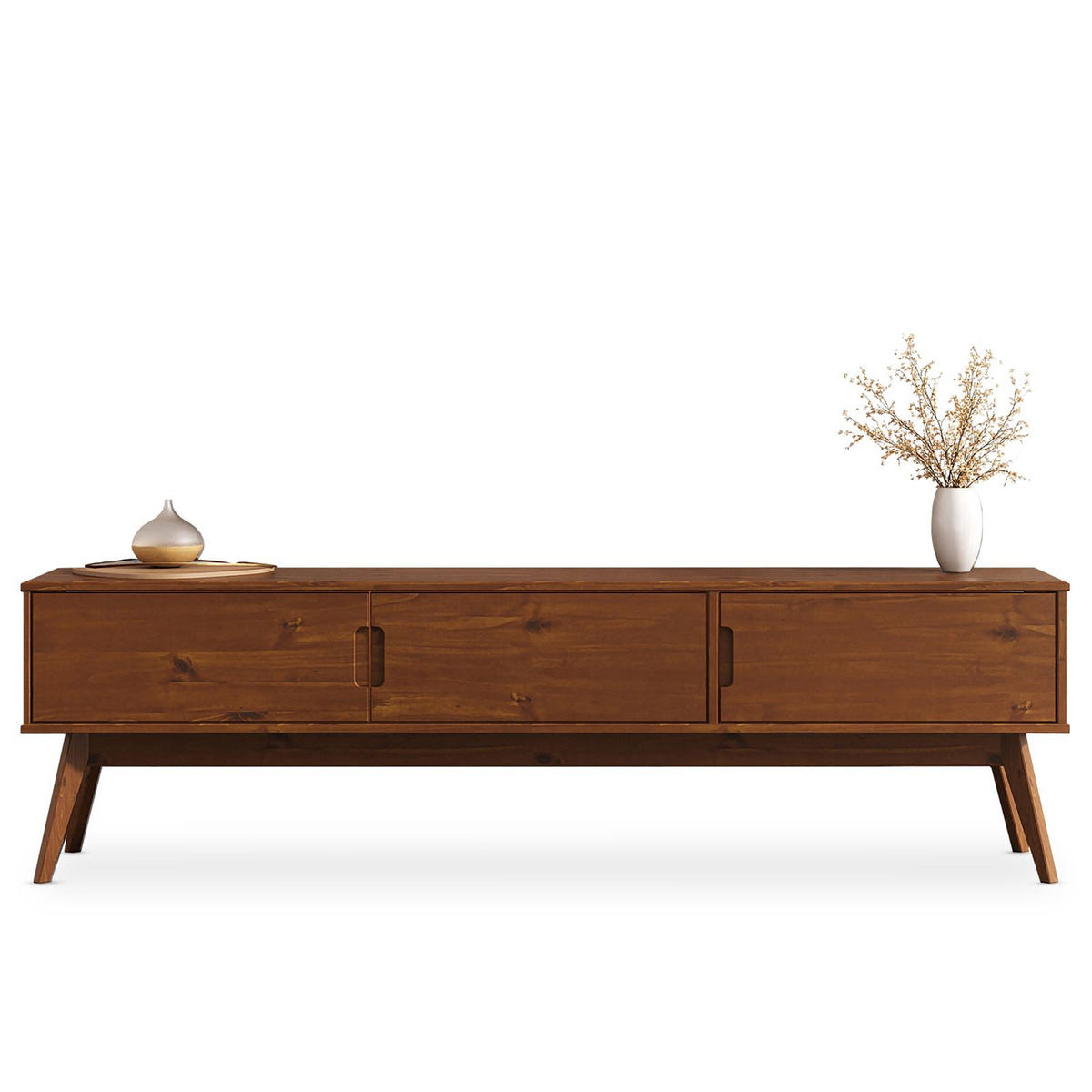 LOWBOARD TIVOLI - Kastanienfarben, Holz (180/52/41cm) - IDIMEX