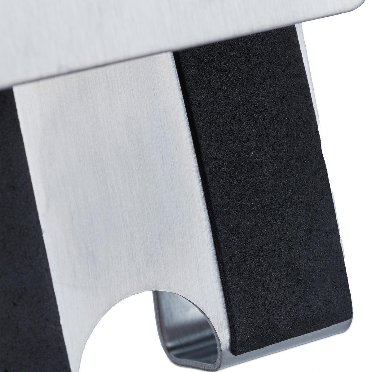 TÜRHAKEN Silber 4er-Set Edelstahl 2-fach - Silberfarben, Metall (7/6.5/5cm) - Relaxdays