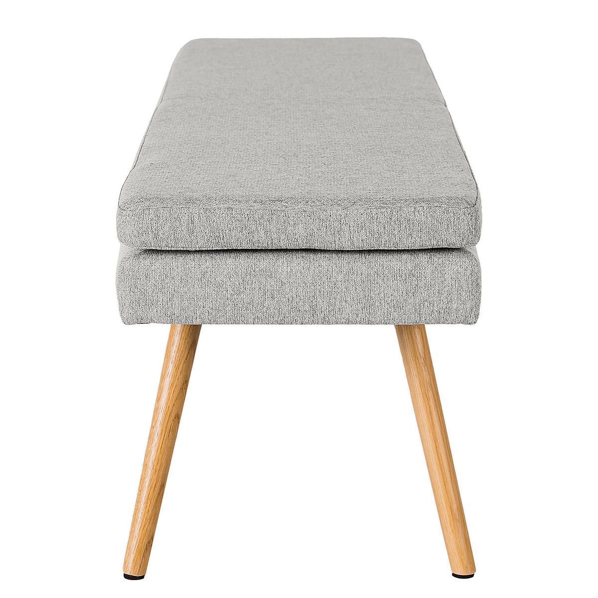 SITZBANK - Eichefarben/Hellgrau, Eichenholz/Holz (140/48/41cm) - home24