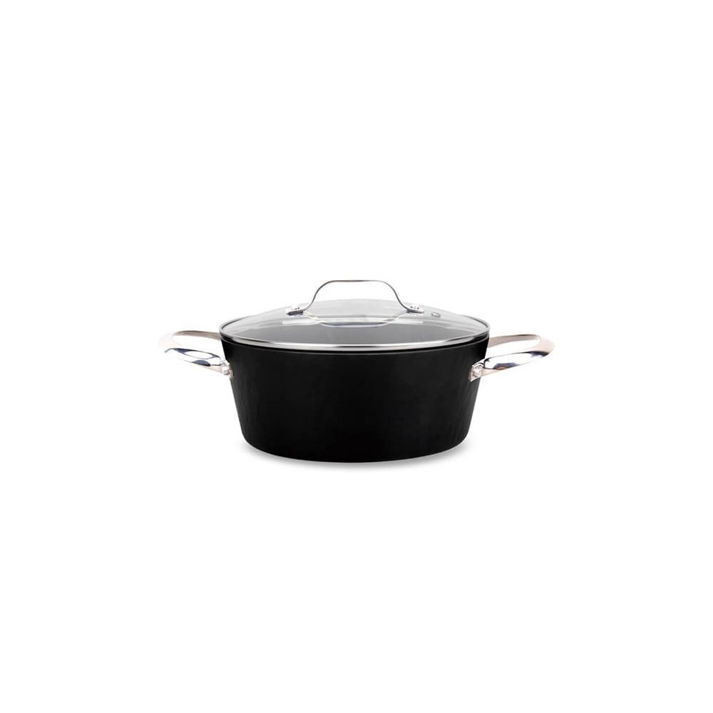 TOPF Schwarz 34/24/10.5 cm MR4424 - Schwarz, Metall (24cm) - Maestro 