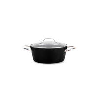 TOPF Schwarz 34/24/10.5 cm MR4424 - Schwarz, Metall (24cm) - Maestro 