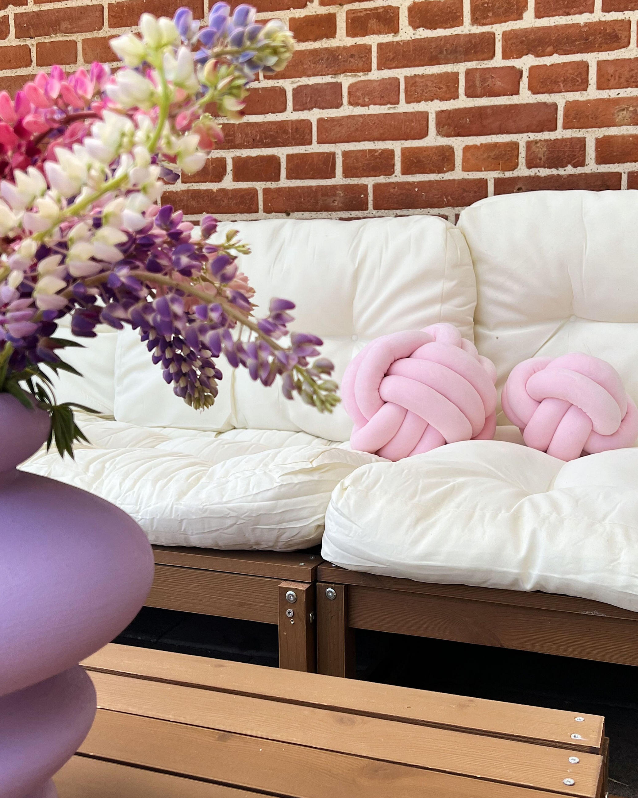 DEKOKISSEN Pastellrosa 30/30 cm Malni - Pink, Textil (30/30cm) - Beliani
