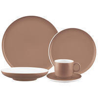 KOMBISERVICE Sento Home Pure Colors Cocoa Brown 30-tlg. - Hellbraun, Keramik (2/2/2cm) - Seltmann Weiden