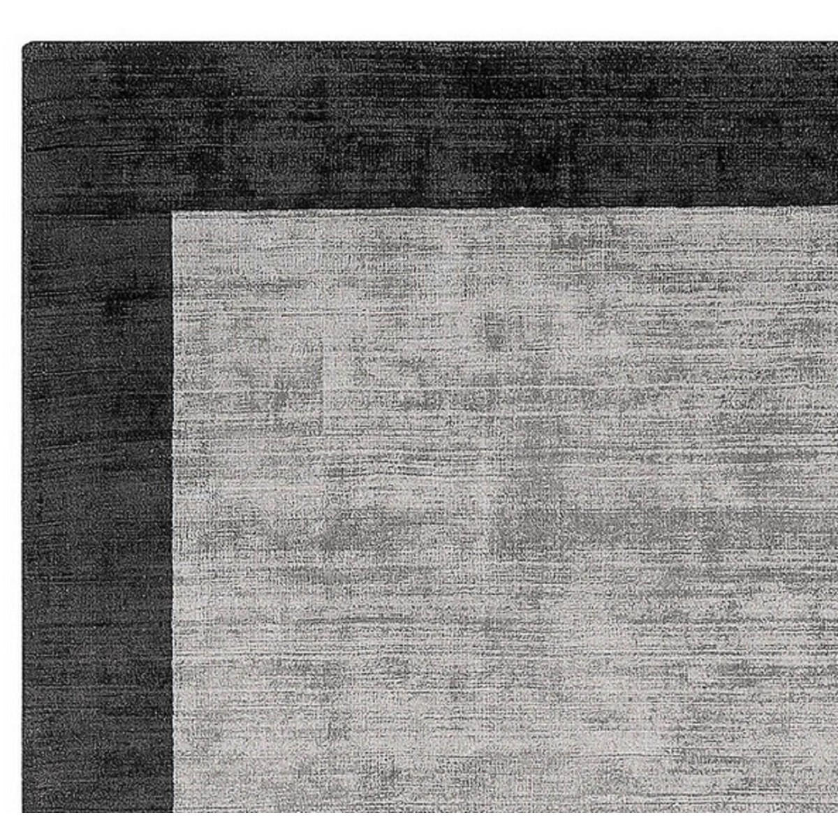 TEPPICH Einfarbiger handgefertigter mit Kanten LAME Grau 150 x 150 cm - Grau, Textil (150/150cm) - Novatrend