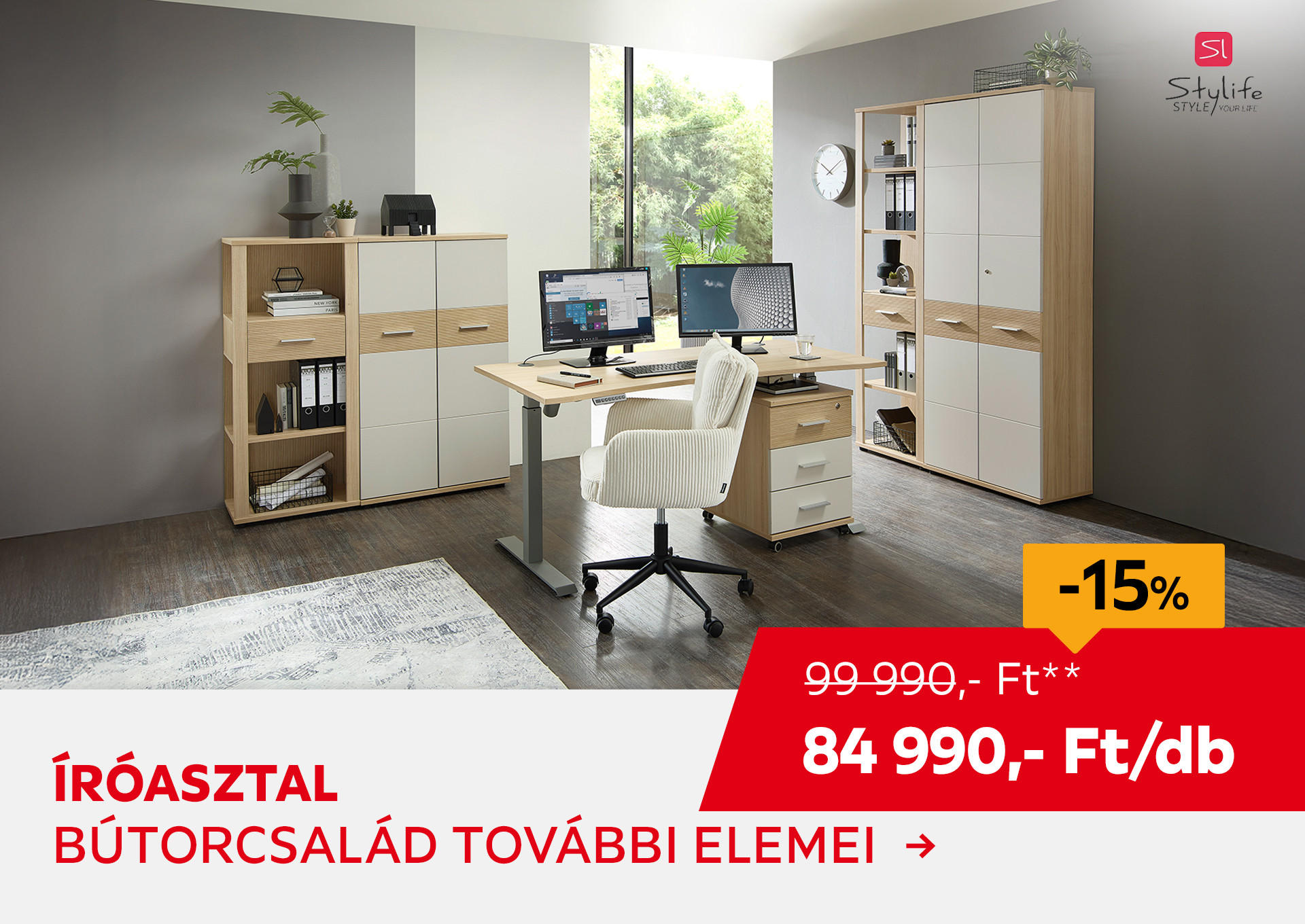 ÍRÓASZTAL Kiemelt termék 99990 Ft.- helyett 84990 Ft.-