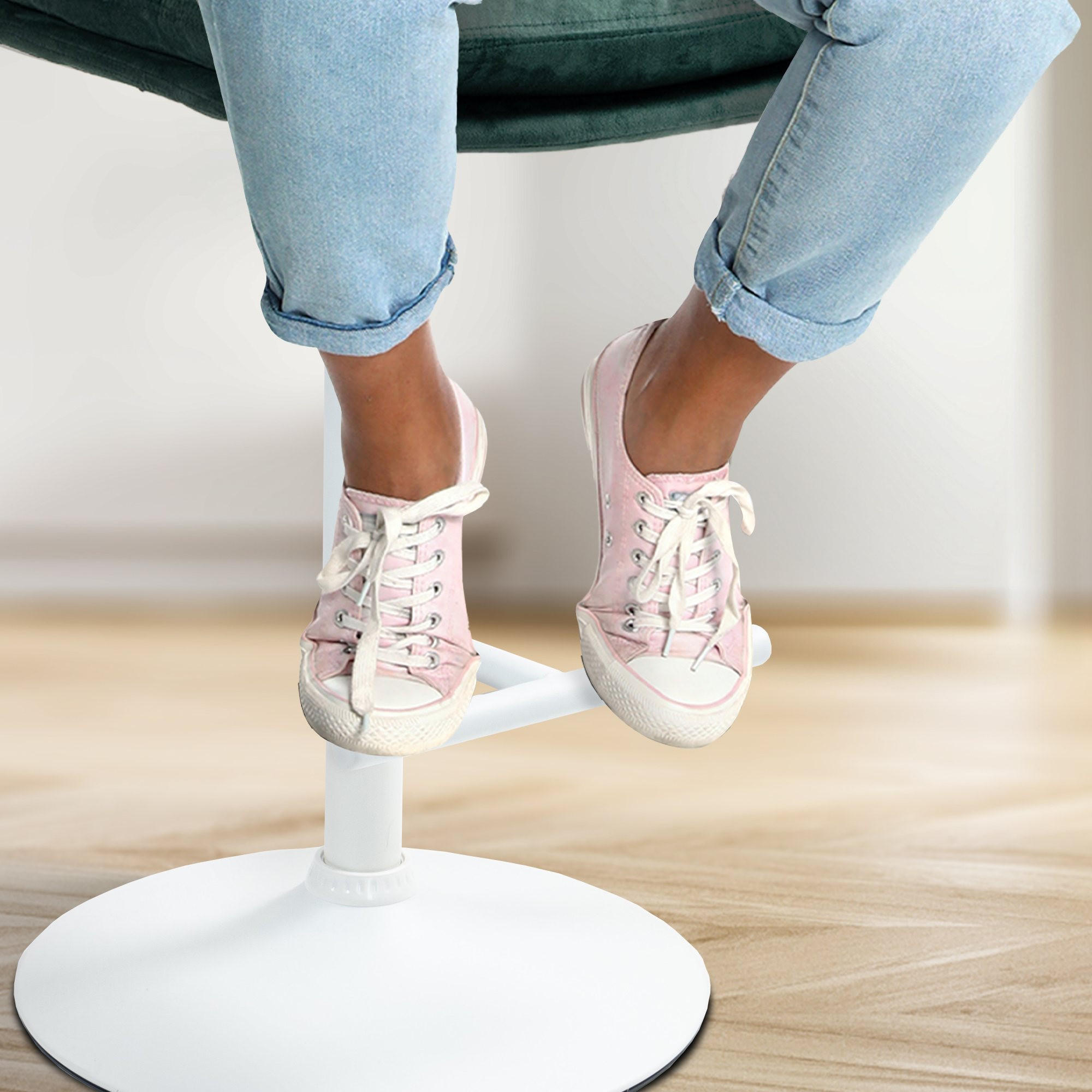 BARHOCKER 2er-Set TURIN Grün Samt Weiß - Grün, Textil/Metall (42/94/56cm) - DELUKE