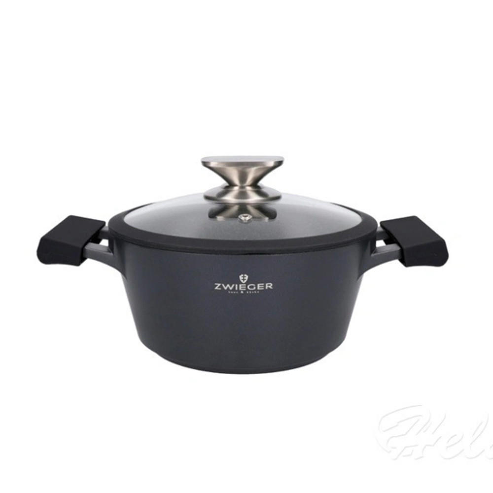 KOCHTOPF Black Stone Schwarz 30.5/22/11.5 cm Metall - Schwarz, Metall (22cm) - Mondex