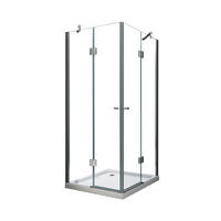 DUSCHKABINE CORNO Klar 100 x 100 x 195 cm 8 mm ESG - Klar, Glas (100/100/195cm) - Glasdeals