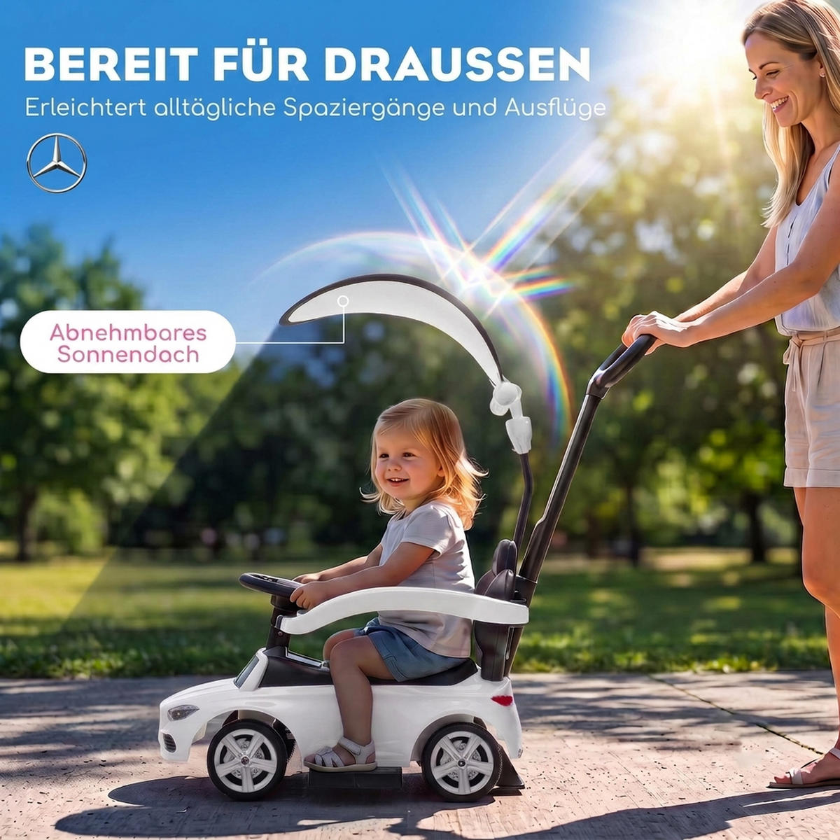 FAHRZEUGE zum Draufsitzen Weiß 83.0/40.0/90.0cm - Weiß, Metall (83/40/90cm)