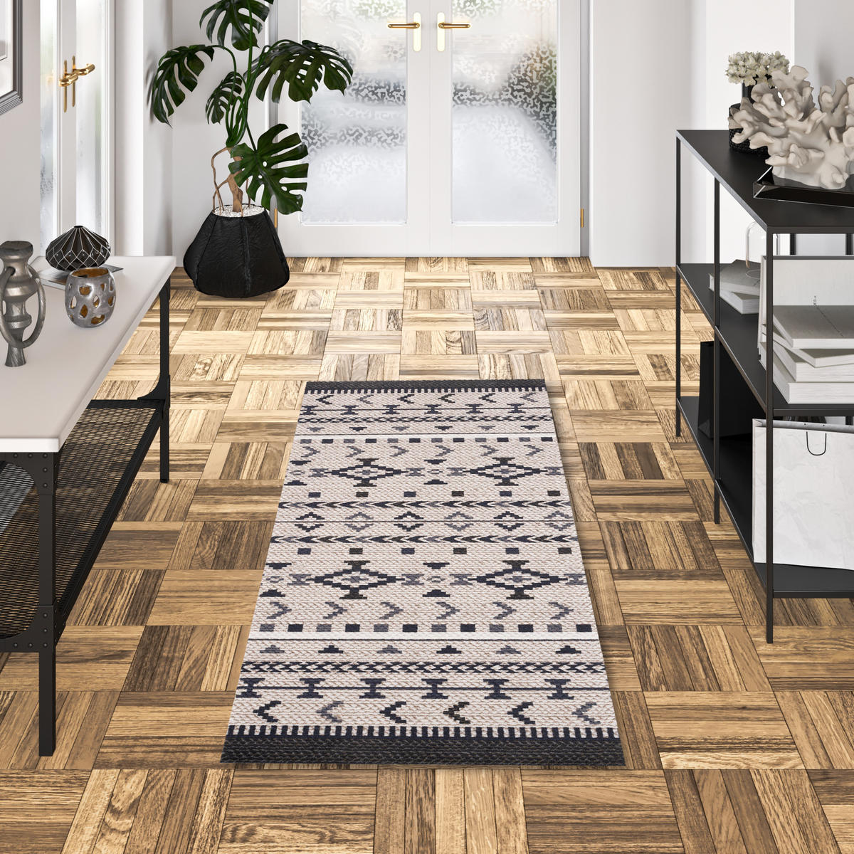 KÜCHENLÄUFER TEPPICH TRENDY ETHNO - Beige, Textil (45/145cm) - Pergamon