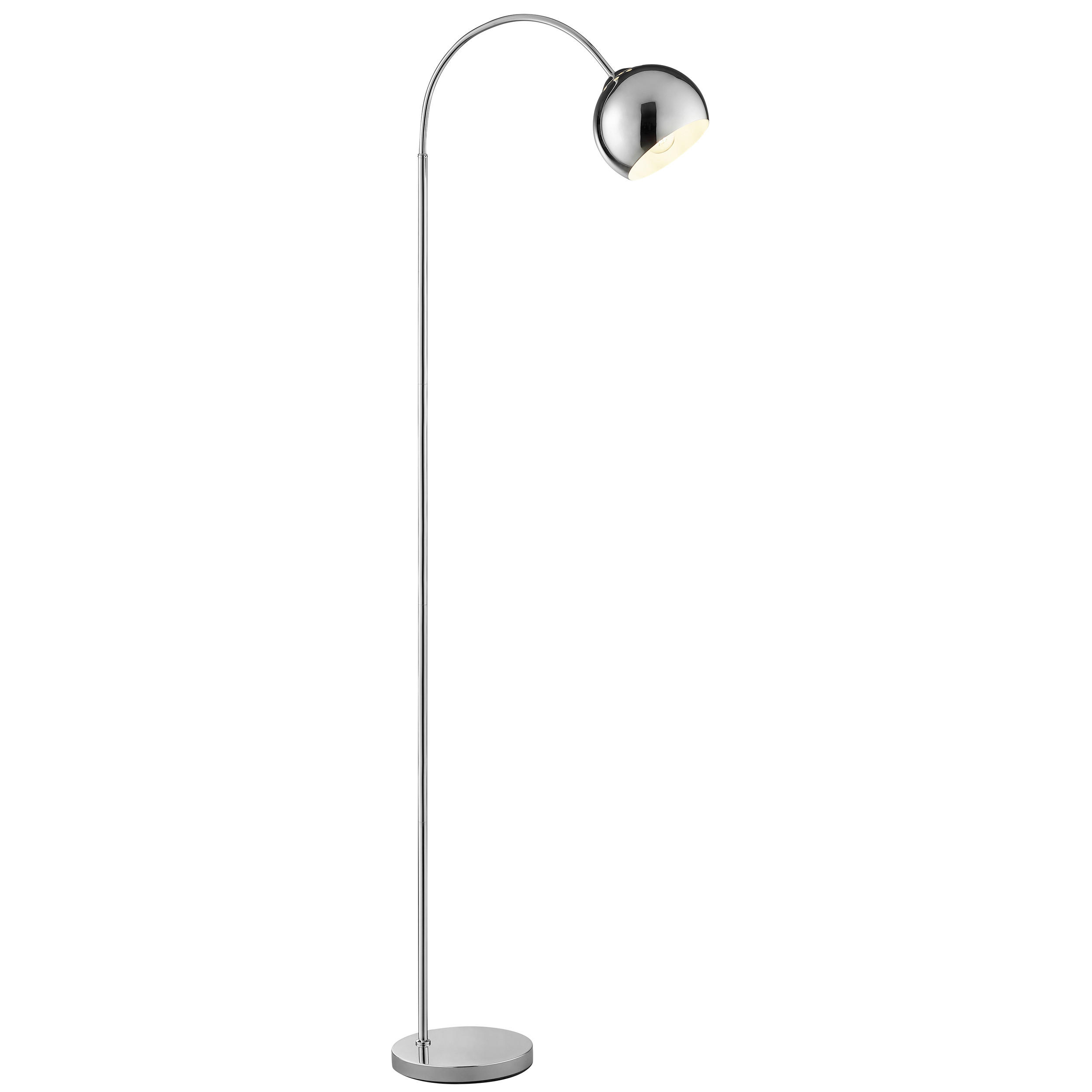 BOGENLEUCHTE Helen Chromfarben 51/23/170 cm - Chromfarben, Metall (51/23/170cm) - Brilliant