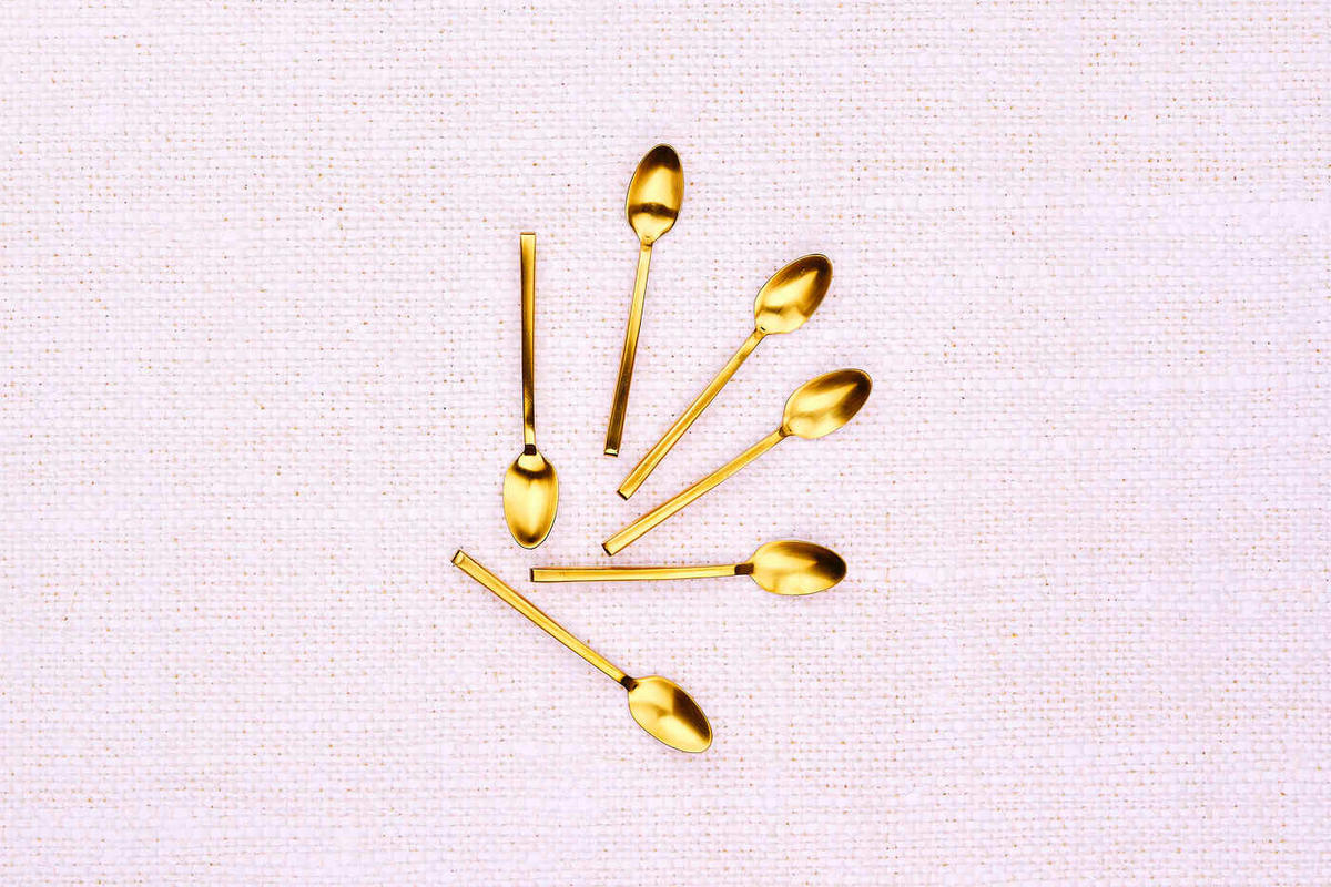 LÖFFEL 6er-Set Olaf - Gold - Goldfarben, Metall - Björn