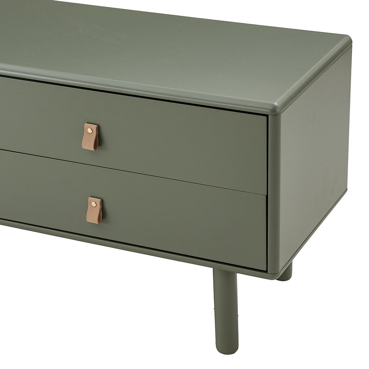 TV-LOWBOARD - 140 cm - Braun/Olivgrün, Holz/Holzwerkstoff (140/55/40cm) - home24