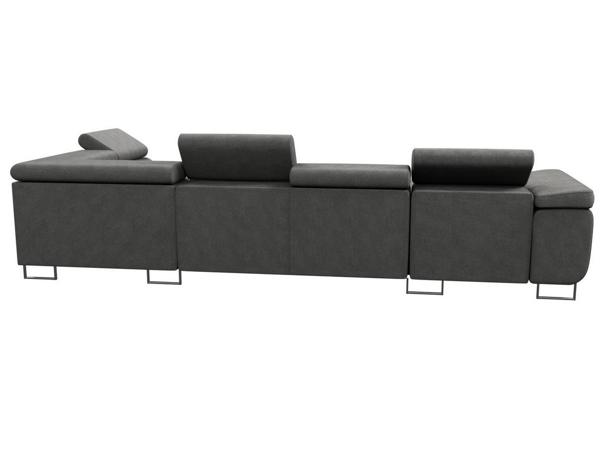 WOHNLANDSCHAFT Caris U, Seite: Links - Grün, Holz/Textil (348/90/205cm) - Sofnet