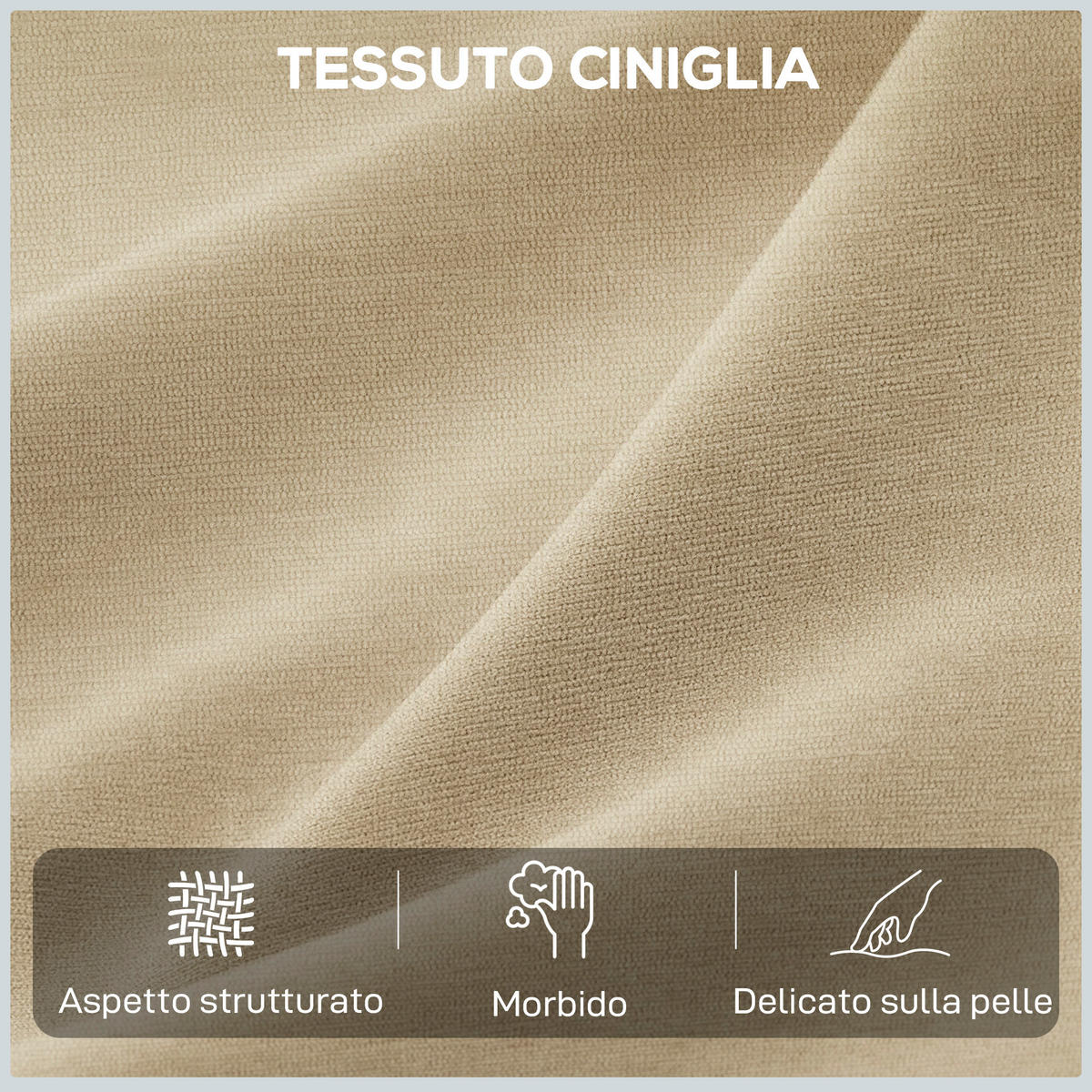 RELAXSESSEL,ELEKTRISCH Chenille Fußstütze verstellbare Kopfstütze Steckdosen,beige - Beige, Textil (80/103/93cm) - Vallsero