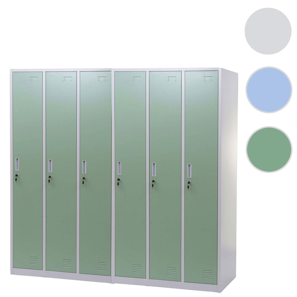 Thumbnail - MCW Schliessfach, Grün, Metall, 180x180x50 cm, Garderobe, Garderobenschränke, Garderobenschränke