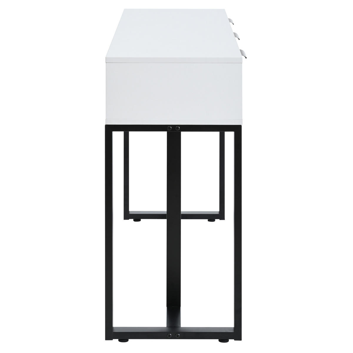 KONZOLOVÝ stolík MDF čierna/biela,36/120/80 cm - čierna, kompozitné drevo (120/36/80cm) - BEAOK