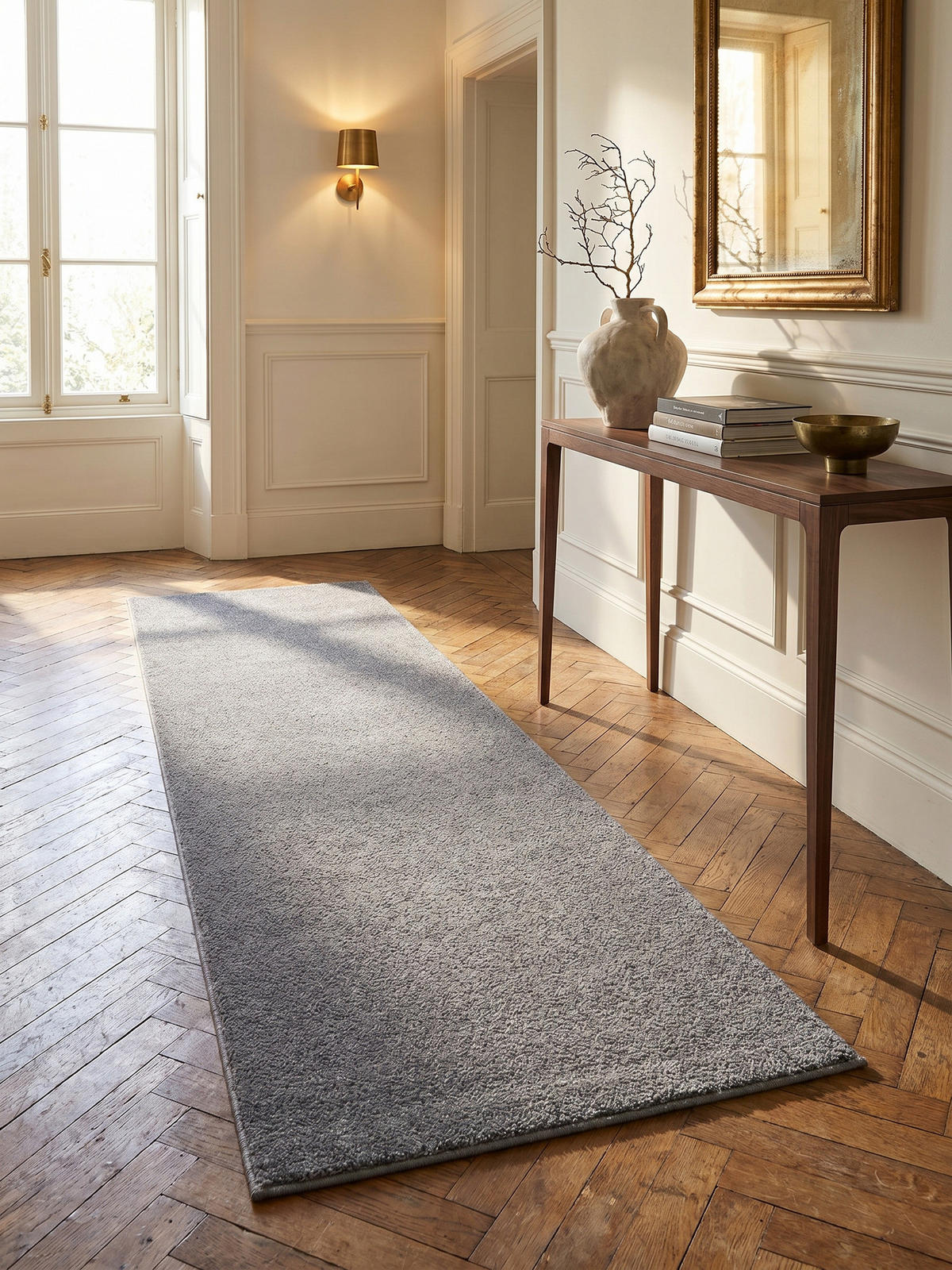 TEPPICH Kurzflor MAIN in Hellgrau, einfarbig, 60 x 100 cm - Grau, Textil (60/100cm) - KADIMA DESIGN