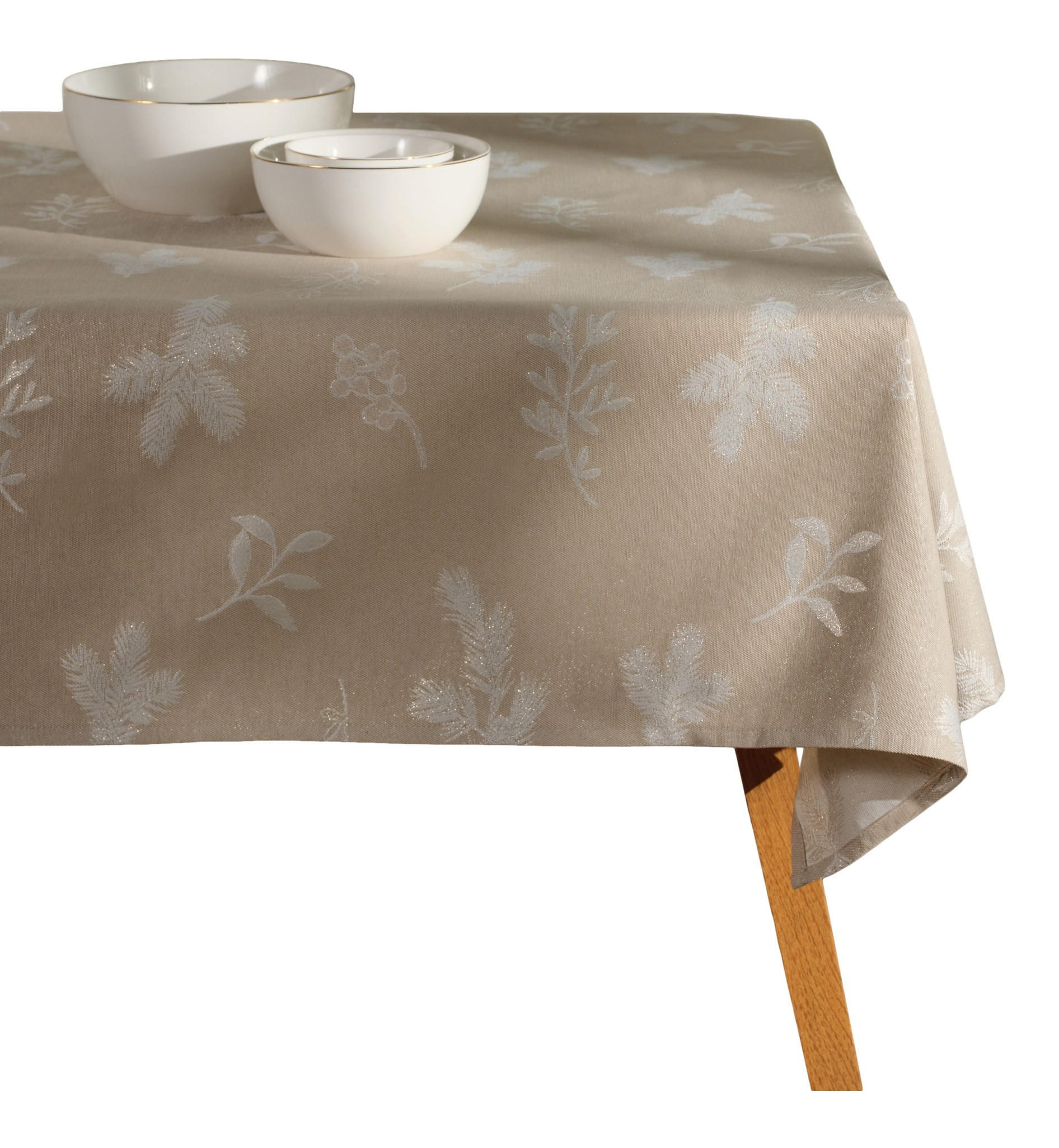 TISCHDECKE Novie - Beige, Textil (180/130/1cm) - home&you