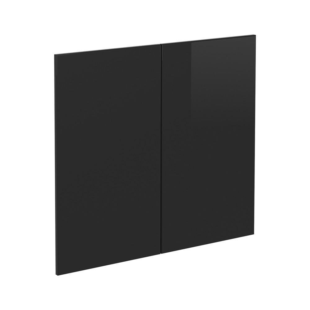 KÖKSFRONT R-Line Svart högblank 79.2x71.3 cm möbelfront för diskbänksskåp Svart högglans 71.3/79.2/1.6 cm