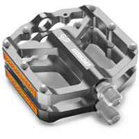 FAHRRADPEDALE Aluminium CNC Titangrau 9/16'' 3 Lager - Grau, Metall (9.7/1.8/10.4cm)