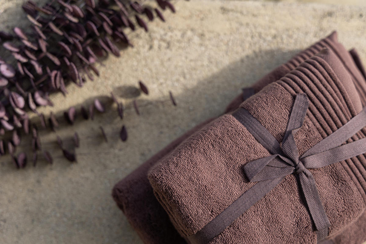 HANDTUCH Chocolate Embrace 2er set, 50x100cm, Baumwolle, Braun - Braun, Textil (50/100cm) - SOWL