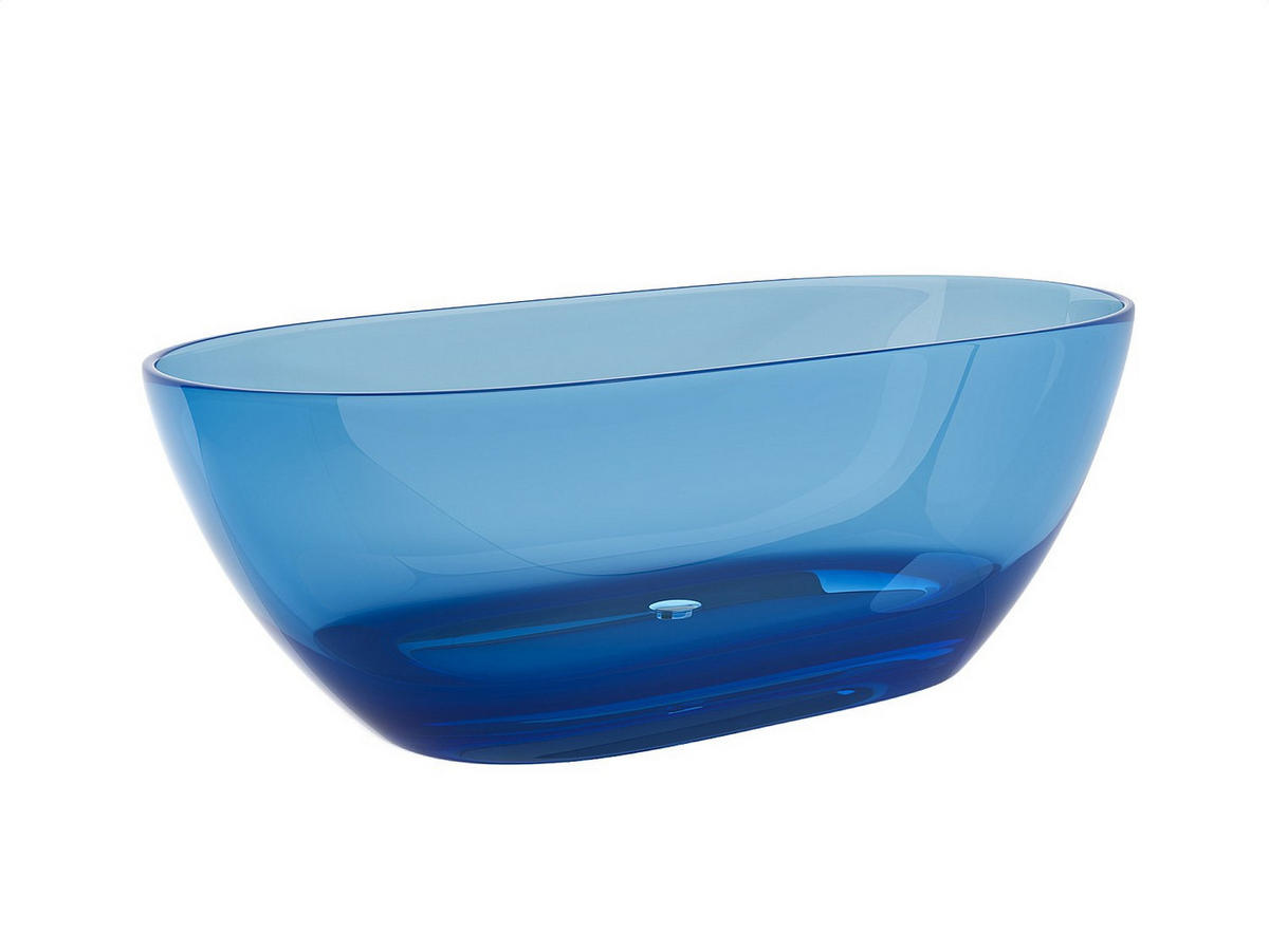 FREISTEHENDE Badewanne - 1 Person - harz - blau Spavo - Blau, Kunststoff (160/56/72cm) - Vente-Unique
