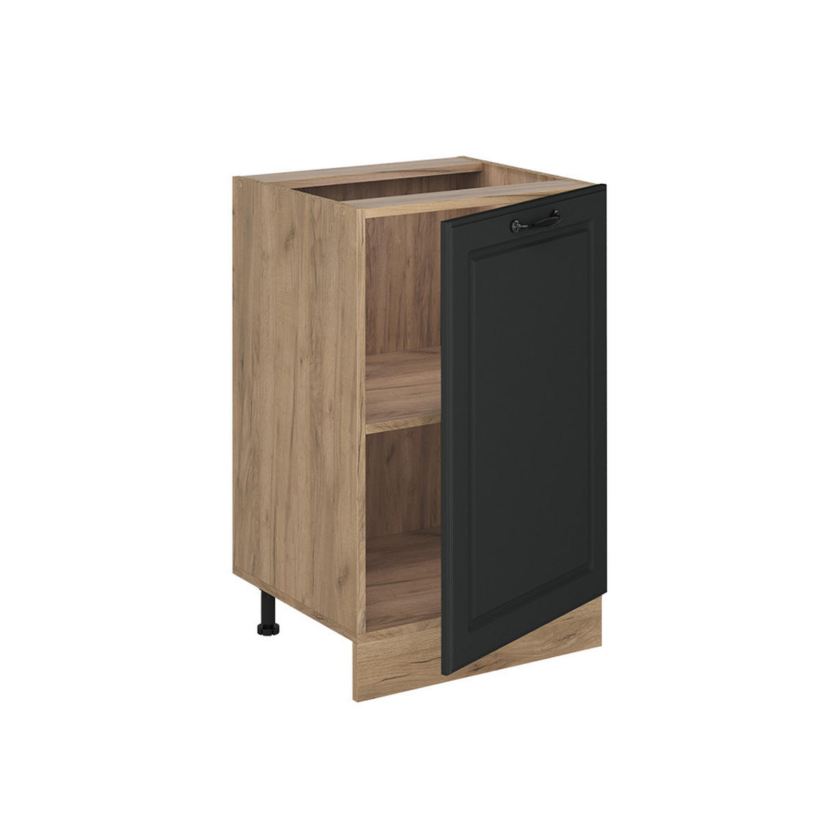 KÜCHENUNTERSCHRANK R-Line, Anthrazit Landhaus/Goldkraft Eiche, 50 cm Arbeitsplatte Goldkraft Eiche - Honigeiche/Anthrazit, Holzwerkstoff (50/81.6/60cm) - Vicco
