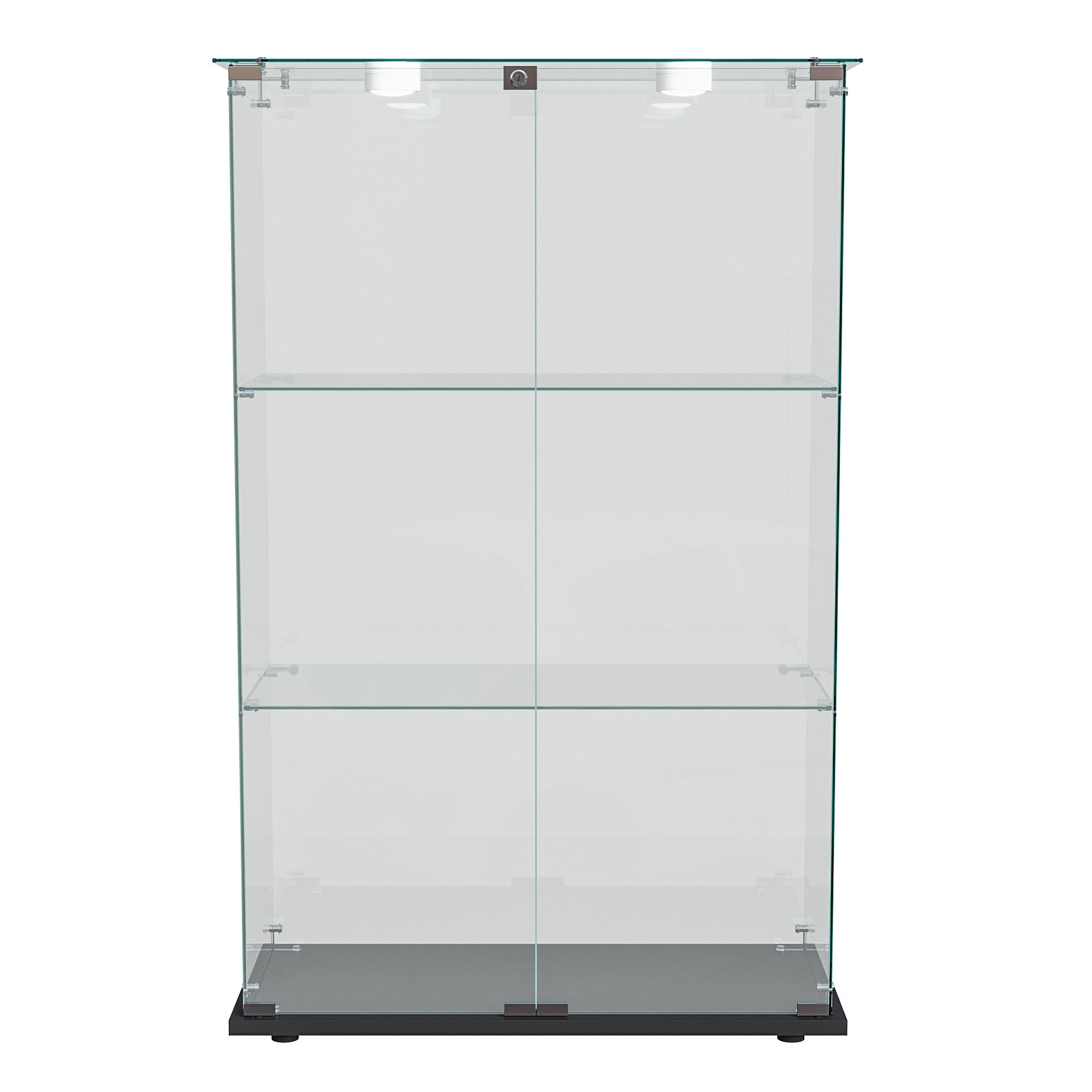 Joyfair Led-Vitrine, Schwarz 78.5x123.3x35 cm