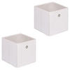 FALTBOX ELA 2ER-SET - Weiß, Textil (27/27/27cm) - IDIMEX
