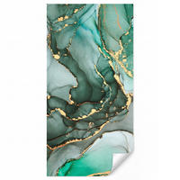 TAPETE - Gold - Marmor - Grün - Luxus - Marmoroptik - Grau - 120x220 cm - Grün, Papier (120/220cm) - OnlyWow