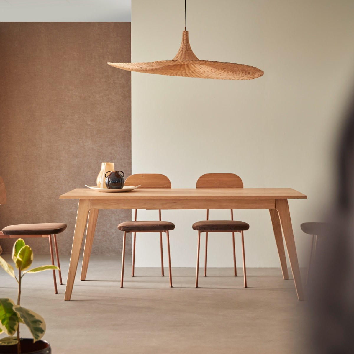 TISCH Esmée Natur aus Eiche - Naturfarben, Holz (91/260/76cm) - Tikamoon