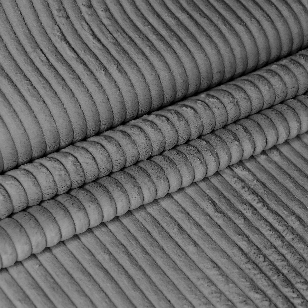 SITZSACK PARADISE MIT FUßSTÜTZE Kordsamt 2-tlg Frost Gray S - Grau, Textil (70/70/70cm) - Dreamroots