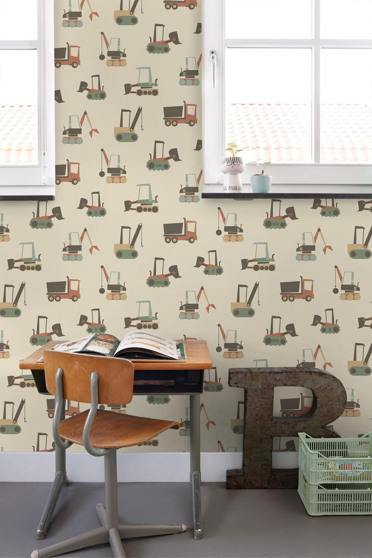 TAPETE Fahrzeuge 50 x 900 cm - Beige, Papier (50/0.1cm) - ESTAhome
