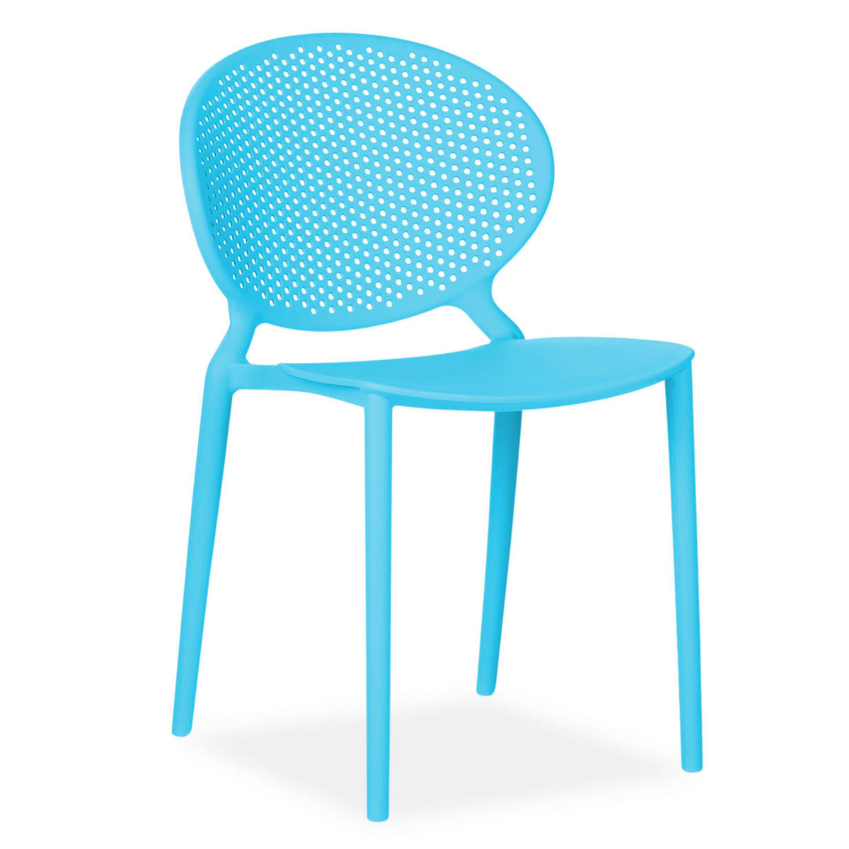 GARTENSTUHL 4er-Set Kunststoff Blau - Blau, Kunststoff (41/77/48cm) - Homestyle4u