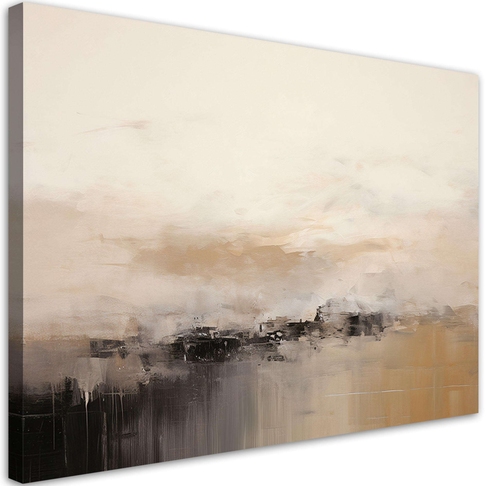 WANDBILD abstrakte lofts beige - Beige, Textil (60/40cm) - Feeby