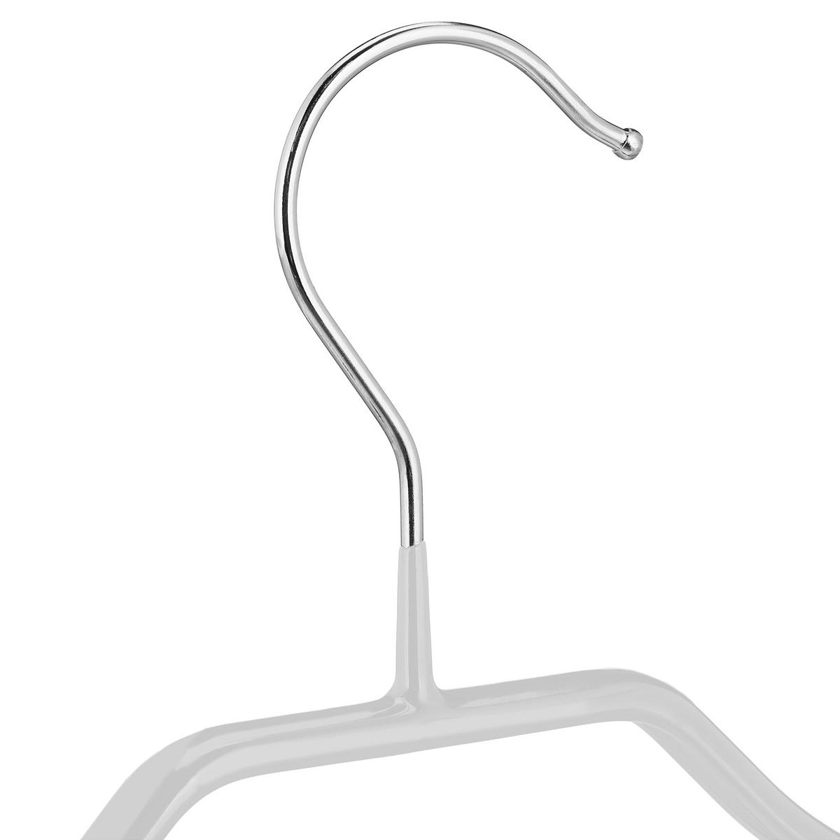 10XVEŠIAKY na oblek - sivá, kov/plast (45/19/3.5cm) - Relaxdays