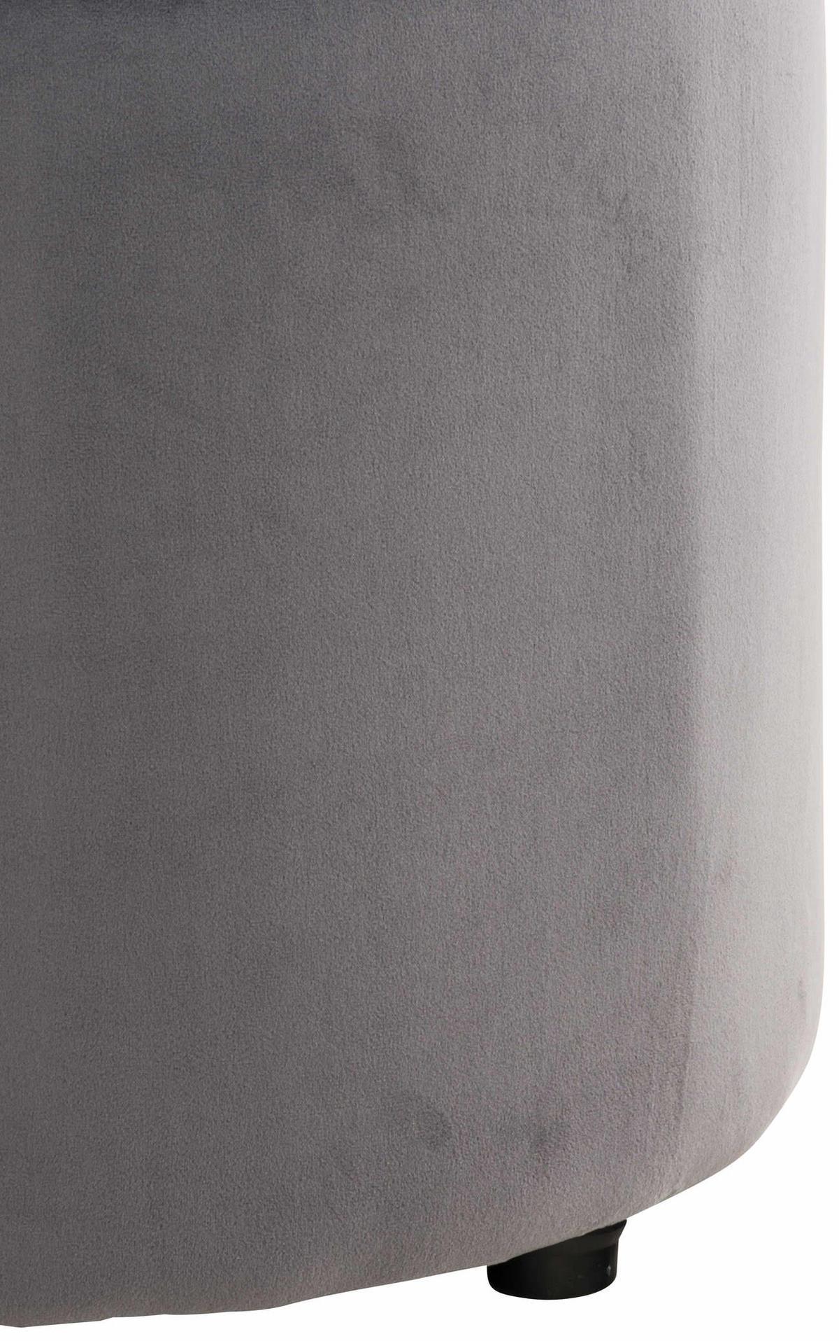 SITZWÜRFEL Samt Grau - Schwarz/Grau, Kunststoff/Textil (44/42/44cm) - CLP
