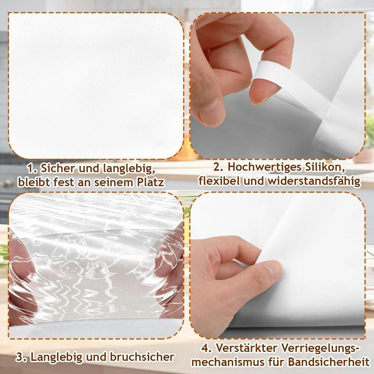 SPRITZBEUTEL 4er-Set 30 cm wiederverwendbar - Weiß, Textil (17/1/30cm)