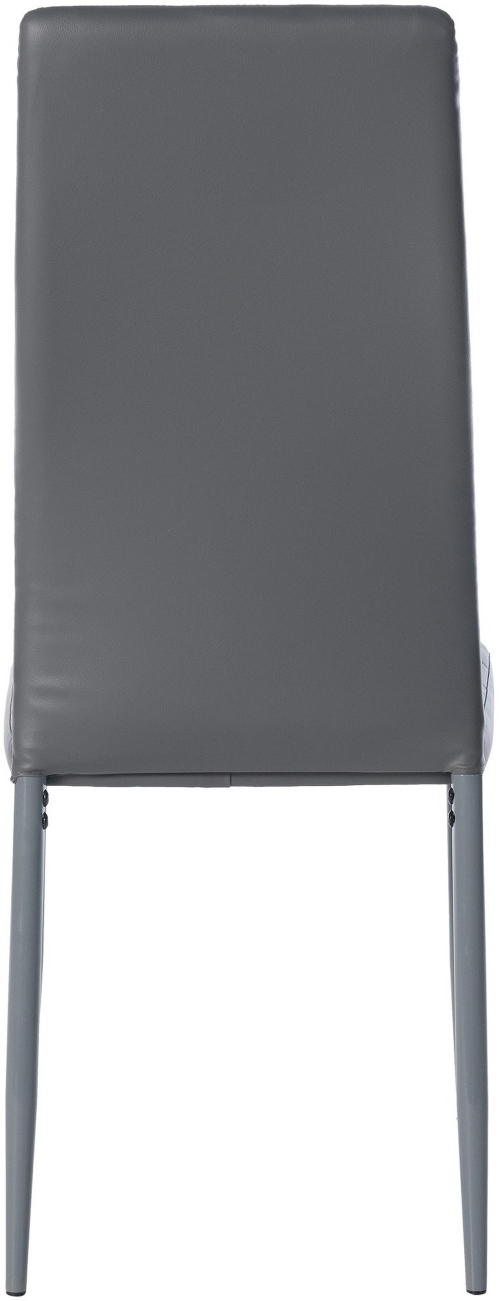 ESSZIMMERSTUHL Hador Kunstleder Grau Wohnzimmerstuhl - Grau, Leder (41.5/99/40cm) - DELUKE